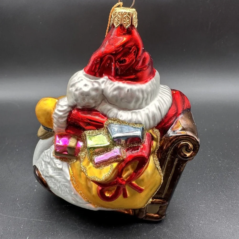 Kurt Adler Polonaise Santa On‎ Goose Sled GP479 Christmas Ornament 5.5